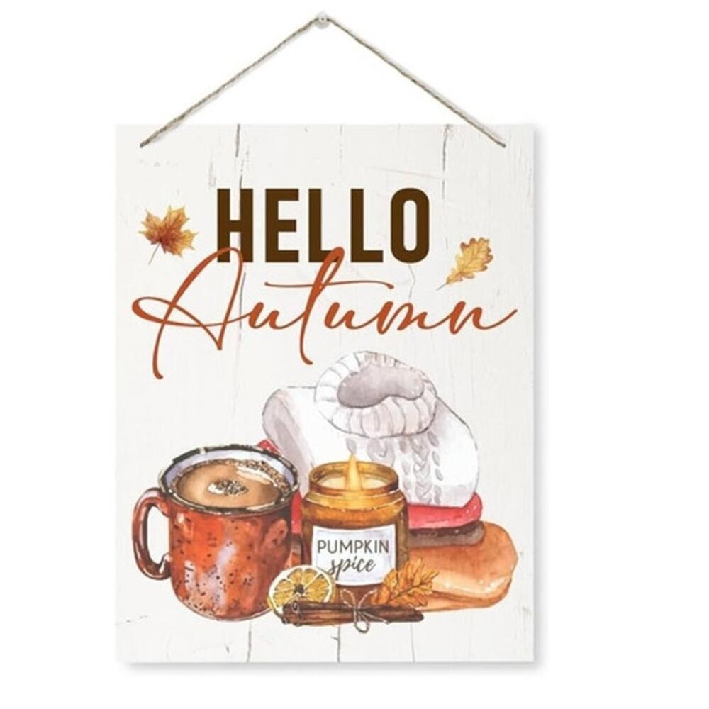 Hello Autumn Print, Pumpkin, Wall Art, Fall Print, Cosy Brand New